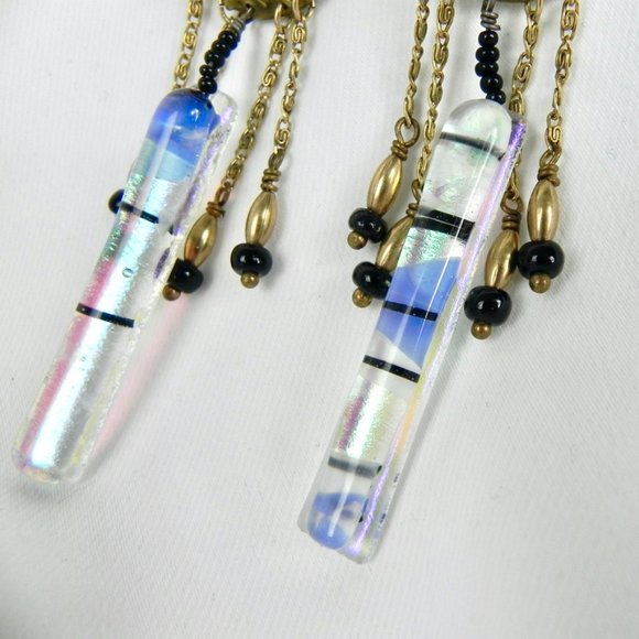 Dangling Boho Dream Catcher Inspired Earrings - Picture 2 of 10